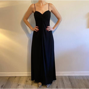 Blondie Nites by Linda Bernell Black Full-Length Gown-Size 5